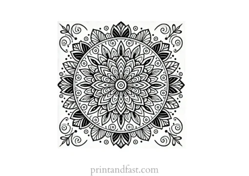 mandala coloring page minimal52