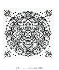 mandala coloring page minimal53