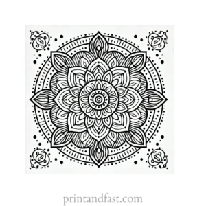 mandala coloring page minimal53