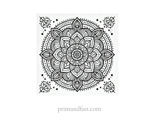 mandala coloring page minimal53