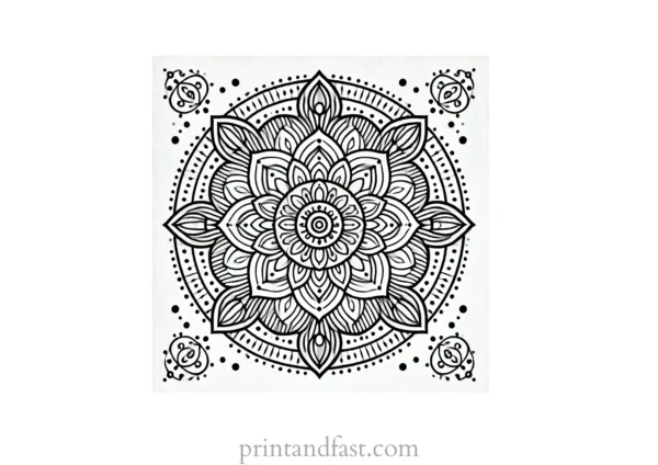 mandala coloring page minimal53