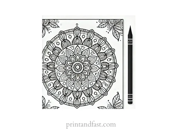 mandala coloring page minimal6