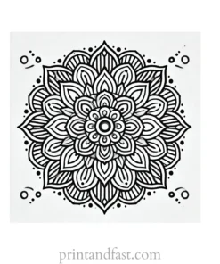 mandala coloring page minimal8