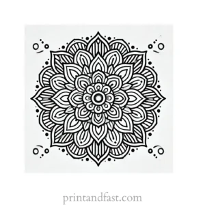 mandala coloring page minimal8