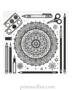 mandala coloring page minimal9