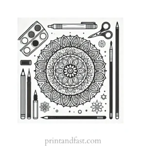 mandala coloring page minimal9