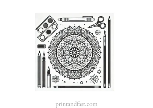 mandala coloring page minimal9