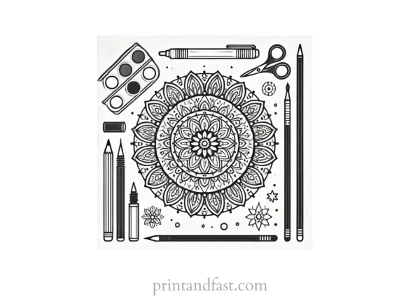 mandala coloring page minimal9