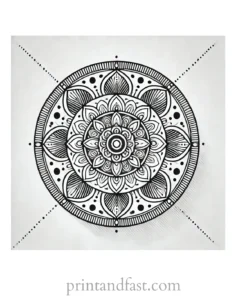 mandala coloring page modern