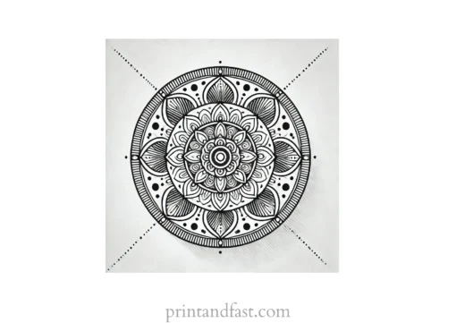 mandala coloring page modern