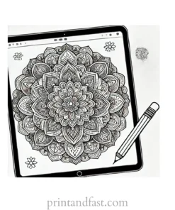 mandala coloring page online 1