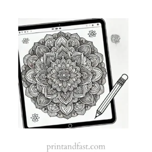 mandala coloring page online 1