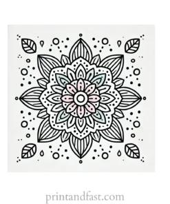 mandala coloring page pastel