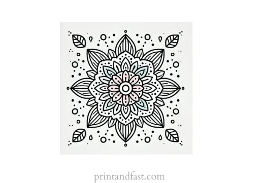 mandala coloring page pastel