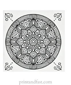 mandala coloring page pattern