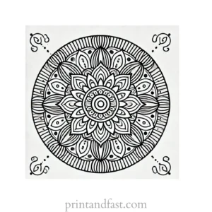 mandala coloring page pattern