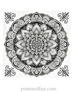 mandala coloring page printable 1