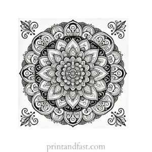 mandala coloring page printable 1