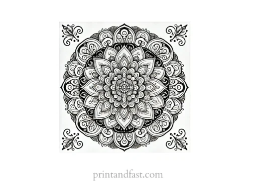 mandala coloring page printable 1