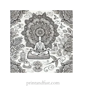 mandala coloring page relaxation