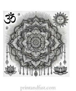 mandala coloring page spiritual