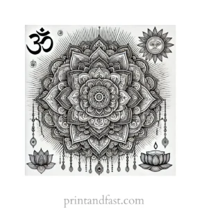 mandala coloring page spiritual