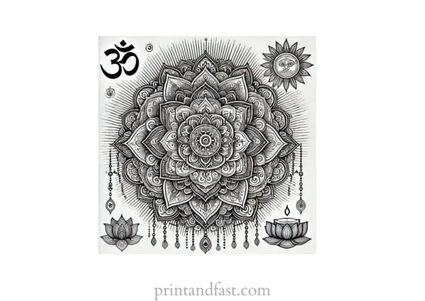 mandala coloring page spiritual