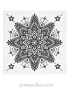 mandala coloring page star