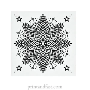 mandala coloring page star