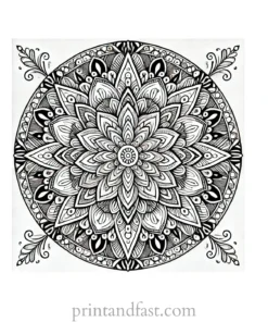 mandala coloring page stress relief