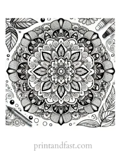 mandala coloring page therapy