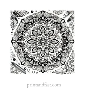 mandala coloring page therapy