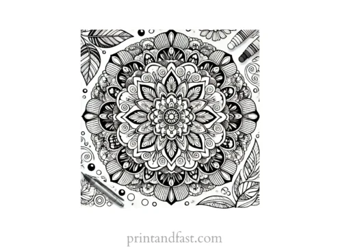 mandala coloring page therapy