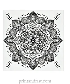 mandala coloring page trendy