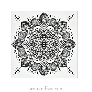 mandala coloring page trendy