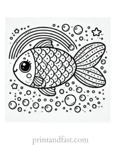 rainbow fish coloring page