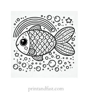 rainbow fish coloring page