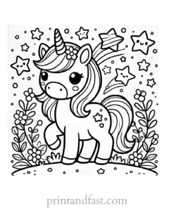 unicorn coloring page free