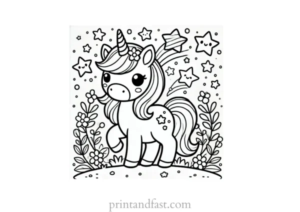 unicorn coloring page free