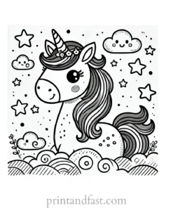 unicorn coloring page online