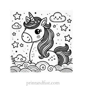 unicorn coloring page online