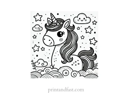 unicorn coloring page online