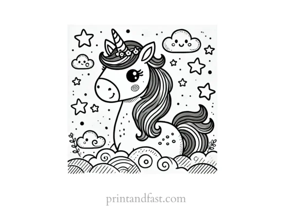 unicorn coloring page online