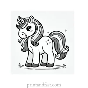 unicorn coloring page preschool