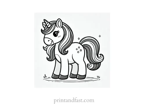 unicorn coloring page preschool