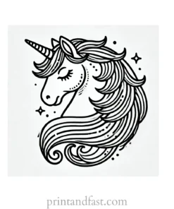 unicorn coloring page printable