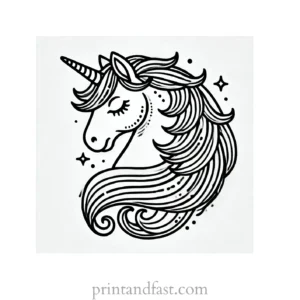 unicorn coloring page printable