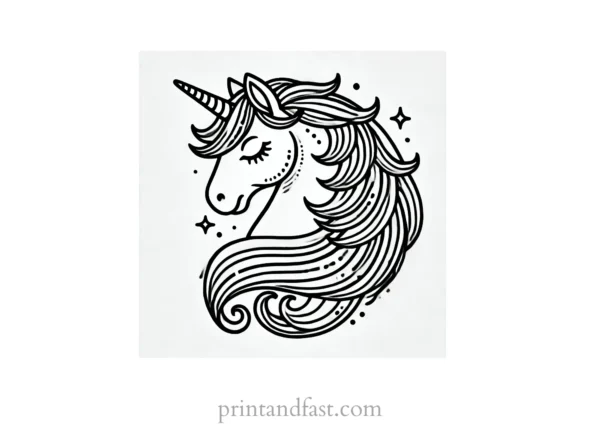 unicorn coloring page printable