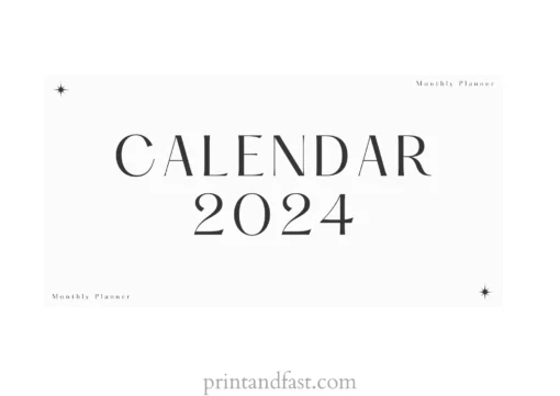 2024 calendar printable