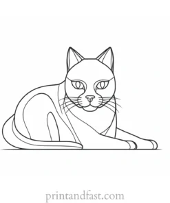 3D kitty coloring page